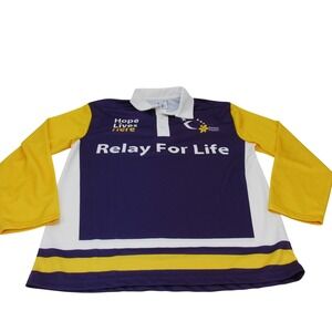 Relay For Life Cancer Council Long Sleeve Polo Shirt Adult Large UPF 50